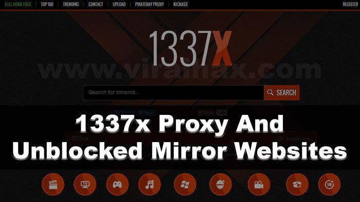 1337x Proxy List For 2022 & 2023 [100% Working Mirror Sites]